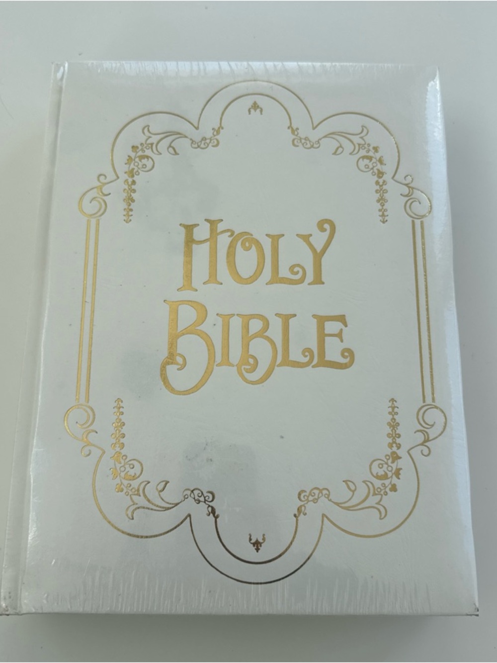 King James Version White Padded Family Record: Gold Gilded Edge Pages NEW SEALED